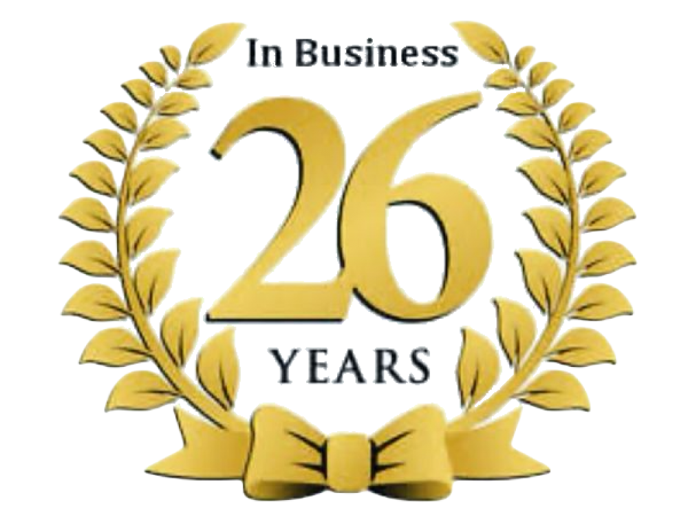 26 years in business transparent